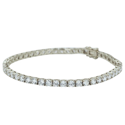 CZ SILVER TENNIS BRACELET 8" - 8.5" - Johnny Dang & Co