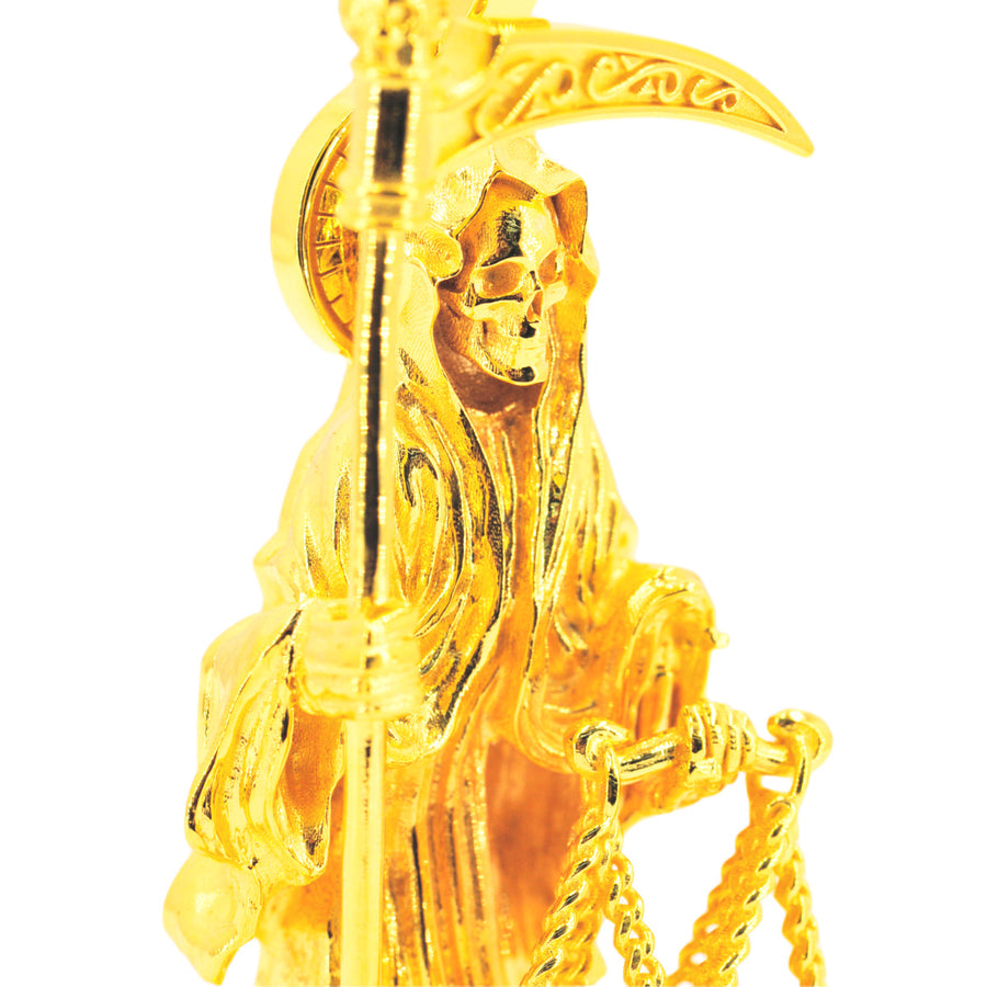 14k  Gold Custom JD&CO Exclusive 3D Grim Reaper Santa Muerte Pendant