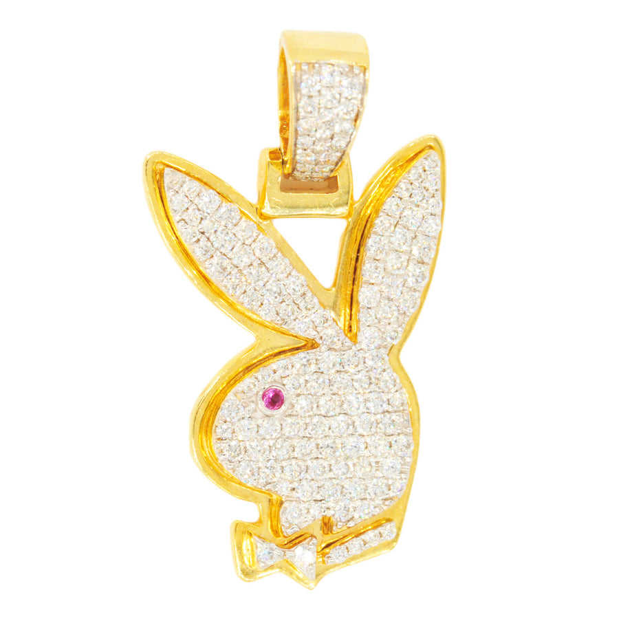 10KY 0.80CTW DIAMOND RABBIT WITH BOWTIE PROFILE