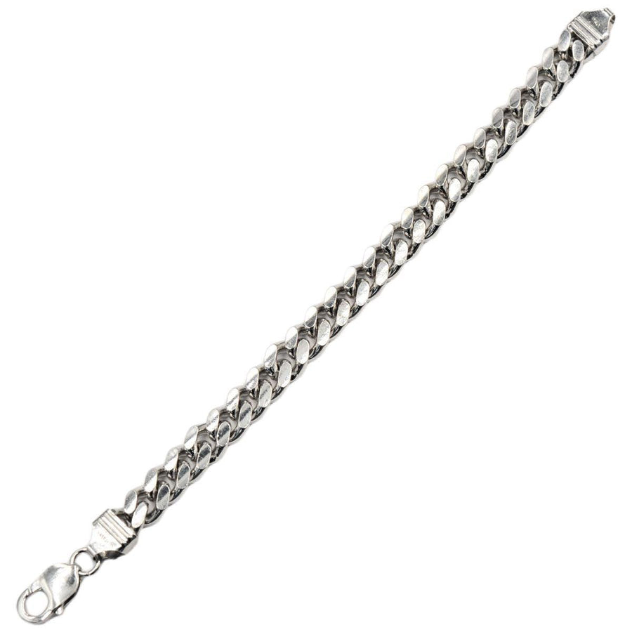 Silver 10.25mm Solid Cuban Link Bracelet 8 Inches - Johnny Dang & Co