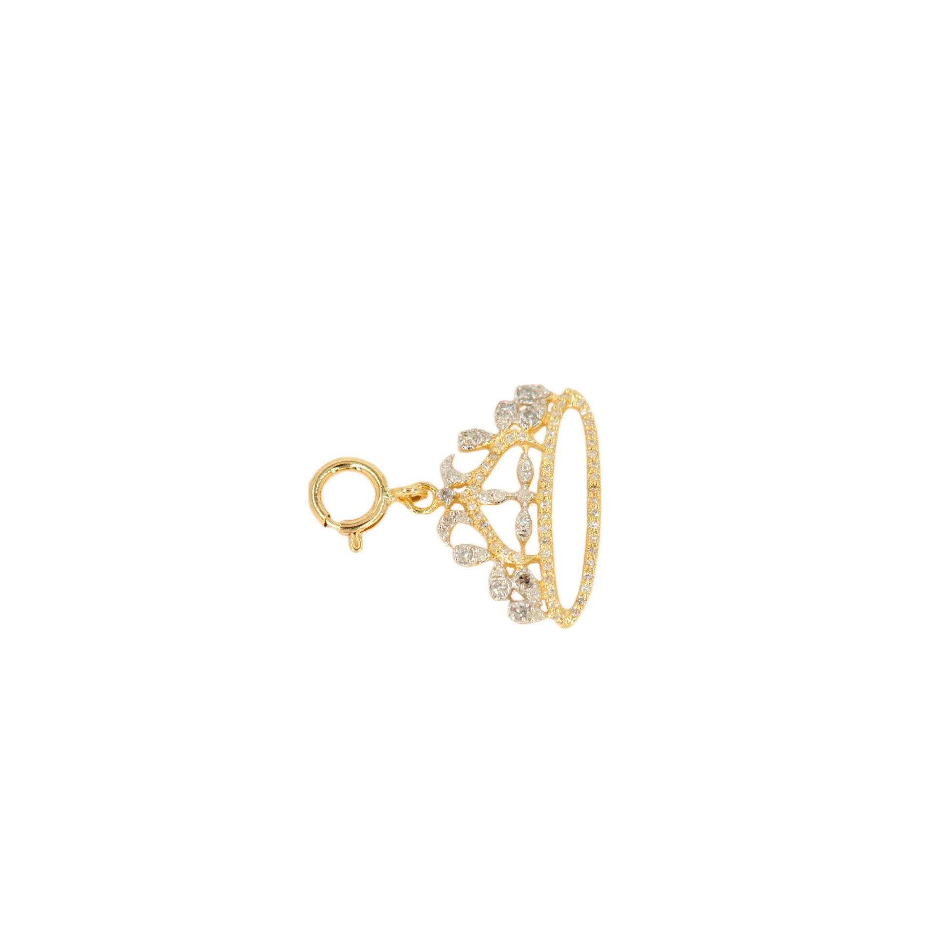 10k Yellow Gold and Diamond 'Tiara' Charm - 10075 - Johnny Dang & Co