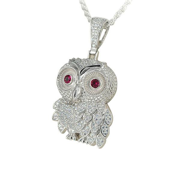 SILVER WISE OWL PENDANT - Johnny Dang & Co