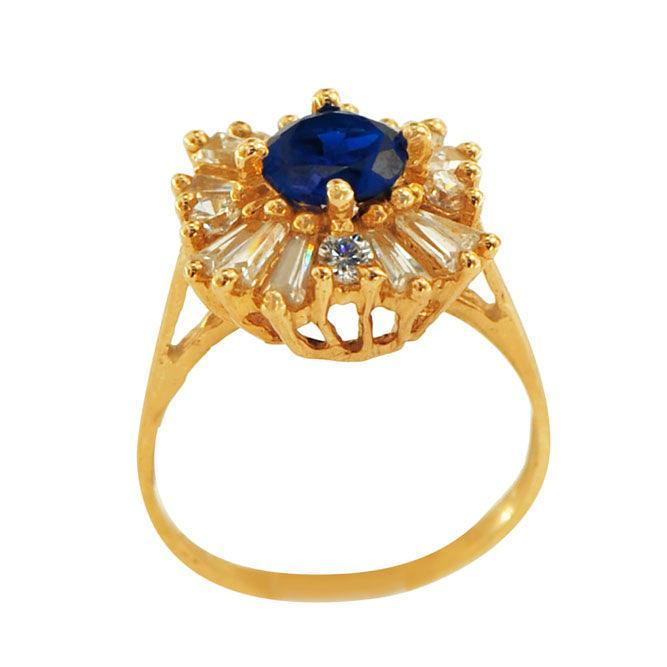 TVJ1915 - Gemstone Gold Ring - Johnny Dang & Co