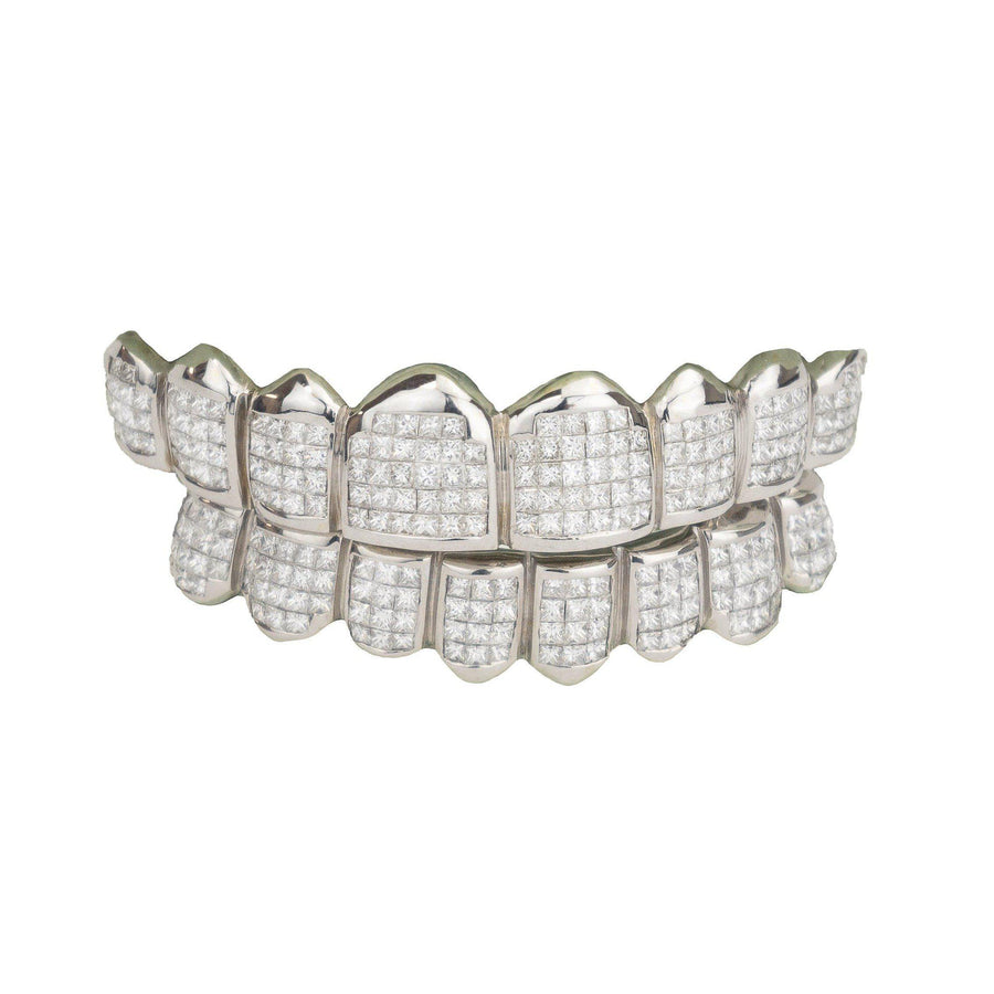 14K Flawless Invisible Set Diamond Grillz